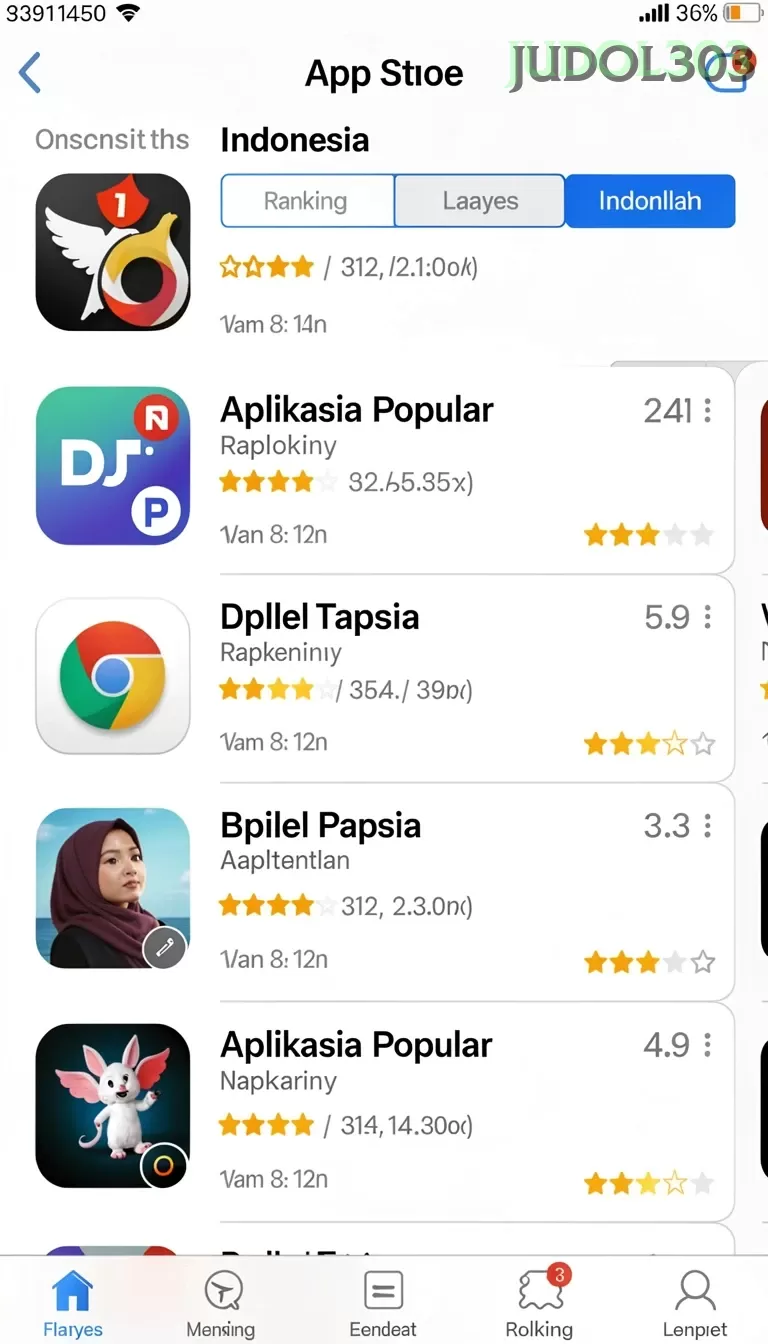 Cuplikan layar 889ZK — menu navigasi