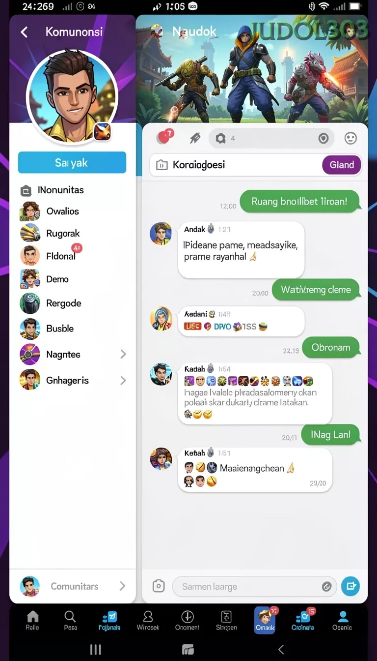 Cuplikan layar MACANTOGEL — menu navigasi
